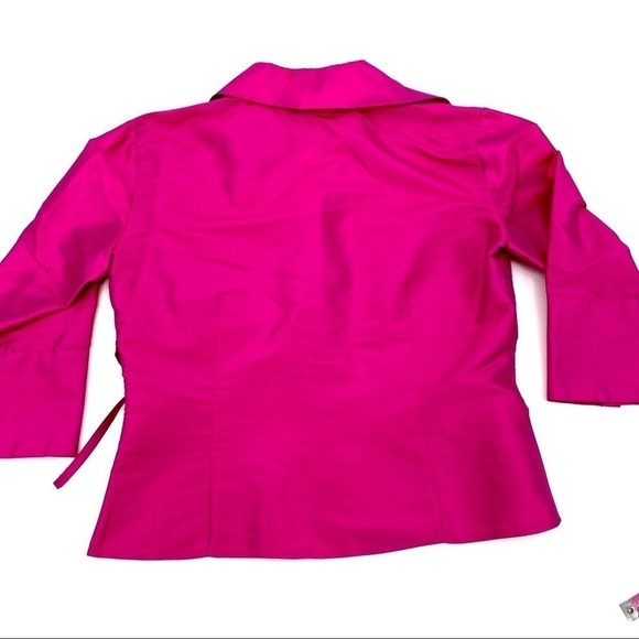 S.L.B pink wrap silk blouse size 8p - Picture 2 of 7